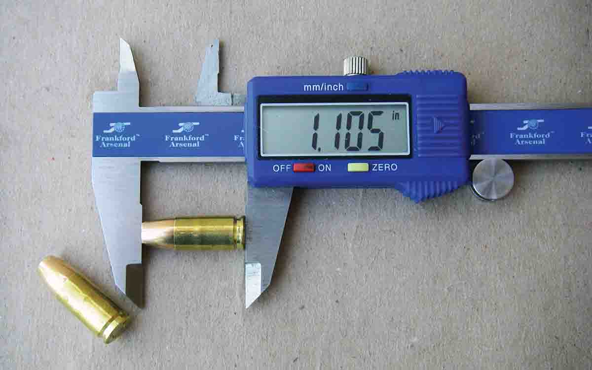 Changing overall cartridge lengths from suggested listed lengths can change pressure significantly.